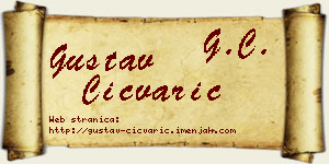 Gustav Cicvarić vizit kartica